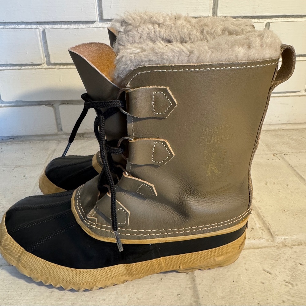 Vtg Sz 7 Womans Sorel Kaufman Manitou Snow Boots Insulated Waterproof Boots - Picture 3 of 14